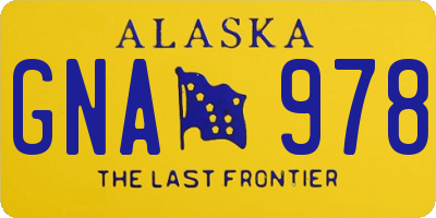 AK license plate GNA978