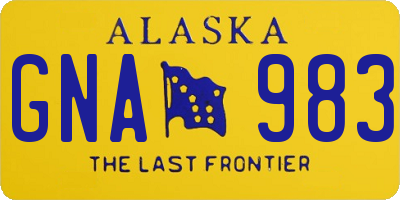 AK license plate GNA983