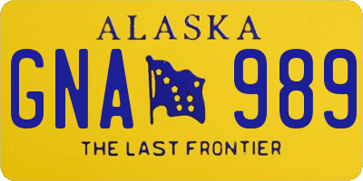 AK license plate GNA989