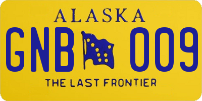 AK license plate GNB009