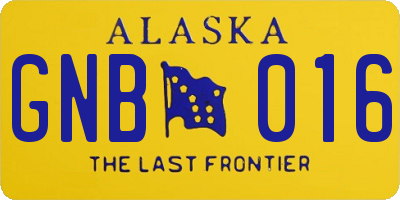 AK license plate GNB016