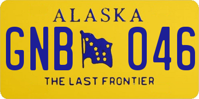 AK license plate GNB046