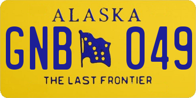 AK license plate GNB049