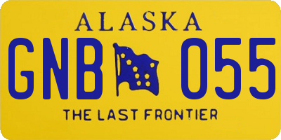 AK license plate GNB055