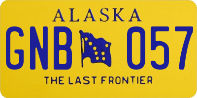 AK license plate GNB057