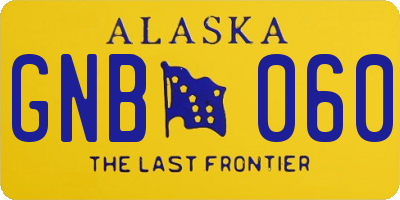 AK license plate GNB060