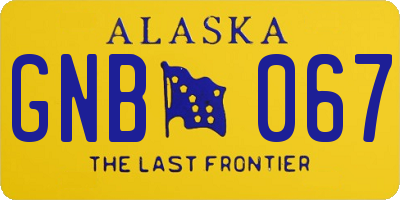 AK license plate GNB067