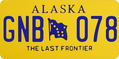 AK license plate GNB078