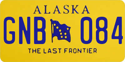 AK license plate GNB084