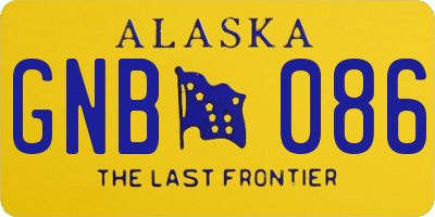 AK license plate GNB086