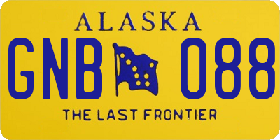 AK license plate GNB088