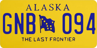 AK license plate GNB094