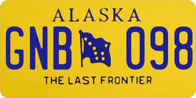 AK license plate GNB098