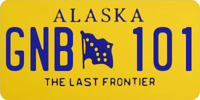 AK license plate GNB101