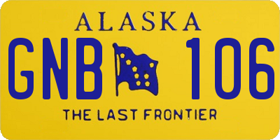 AK license plate GNB106
