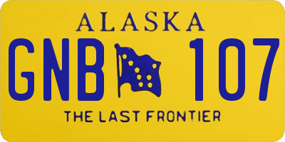 AK license plate GNB107
