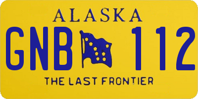 AK license plate GNB112