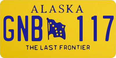 AK license plate GNB117
