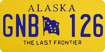 AK license plate GNB126