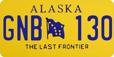 AK license plate GNB130