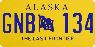 AK license plate GNB134