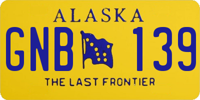 AK license plate GNB139