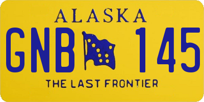 AK license plate GNB145