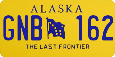 AK license plate GNB162