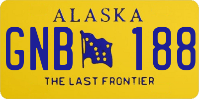 AK license plate GNB188