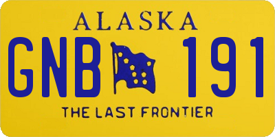 AK license plate GNB191