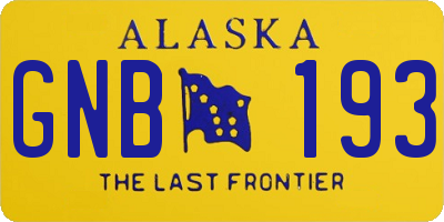 AK license plate GNB193