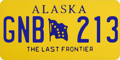 AK license plate GNB213