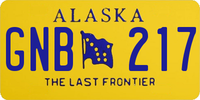 AK license plate GNB217