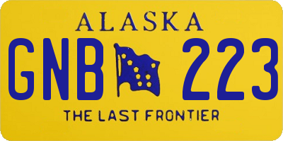 AK license plate GNB223