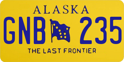 AK license plate GNB235