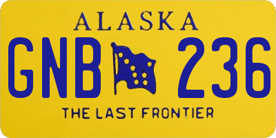 AK license plate GNB236