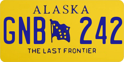 AK license plate GNB242