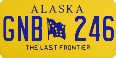AK license plate GNB246