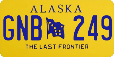 AK license plate GNB249