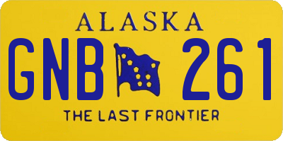 AK license plate GNB261