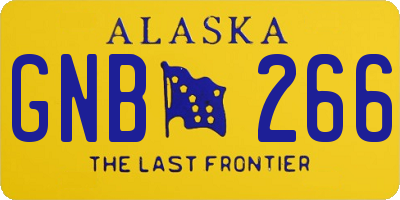 AK license plate GNB266
