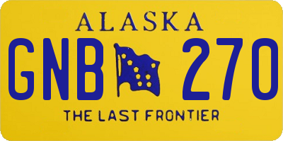 AK license plate GNB270