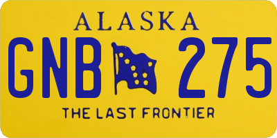 AK license plate GNB275