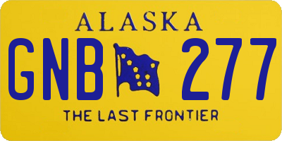 AK license plate GNB277