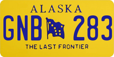 AK license plate GNB283