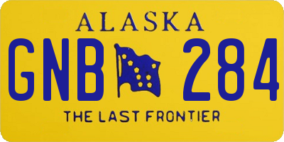 AK license plate GNB284
