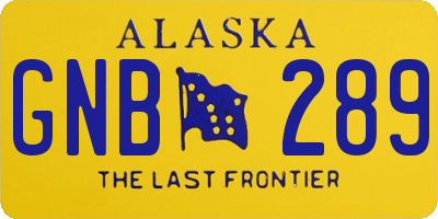 AK license plate GNB289