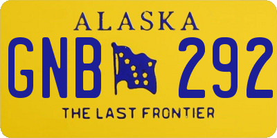 AK license plate GNB292