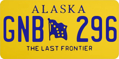 AK license plate GNB296