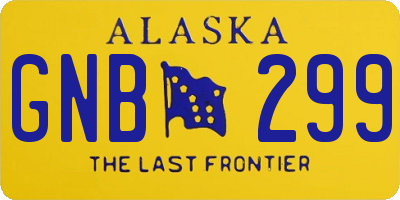 AK license plate GNB299